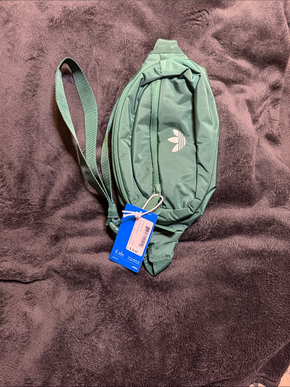 adidas Originals green Trefoil crossbody sling bag
